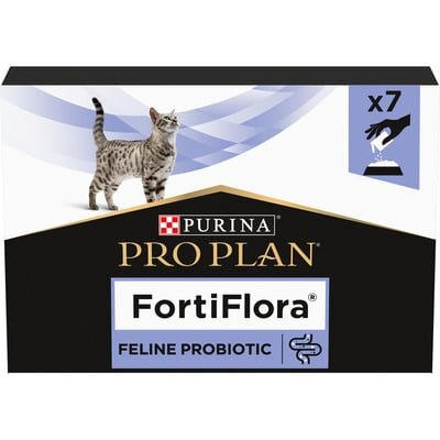 Корм додатковий Purina Pro Plan FortiFlora Feline Probiotic пробіотик для дорослих котів та кошенят порошок по 1 г, 7 пакетів
