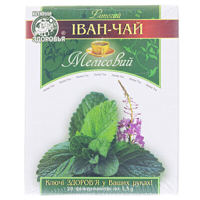 Фіточай Ключі Здоров'я Іван-чай мелісовий по 1,5 г №20 в філ.-пак.
