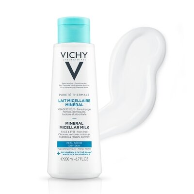 Міцелярне молочко Vichy Purete Thermal, для сухої шкіри обличчя і очей, 200 мл
