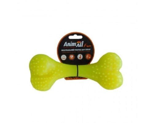 Іграшка для собак AnimAll Fun Кістка 8 см жовта