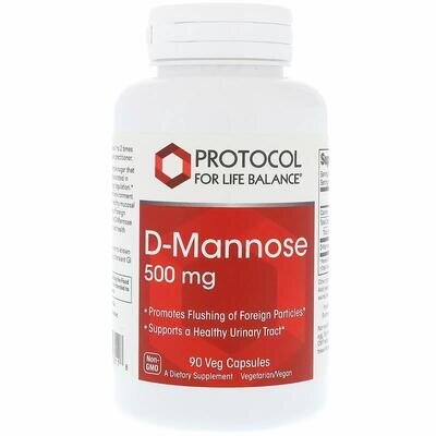 D-Манноза Protocol for Life Balance D-Mannose 500 мг, 90 вегетаріанських капсул