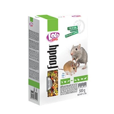 Корм повнораціонний Lolo Pets для мишей і піщанок, 500 г