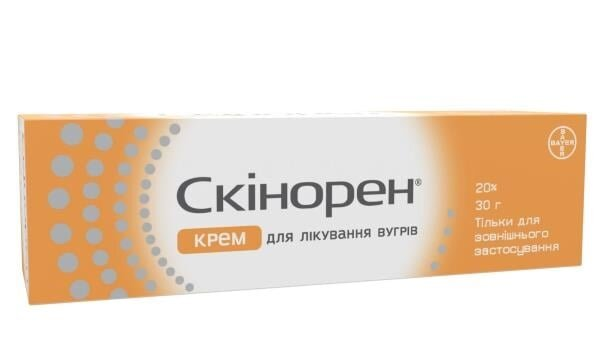 Скінорен крем 20 % по 30 г у тубах