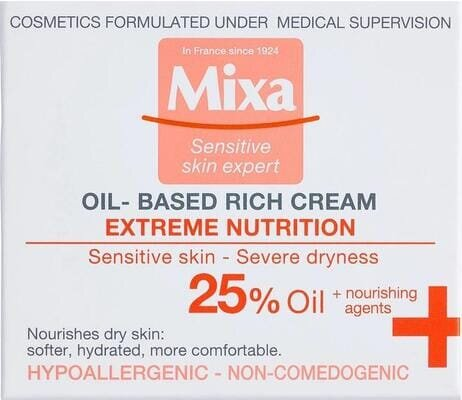 Крем Mixa Extreme Nutrition для дуже сухої чутливої шкіри, 50 мл