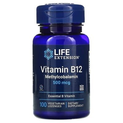 Вітамін В12 Life Extension Vitamin B12 Methylcobalamin пастилки по 500 мкг №100