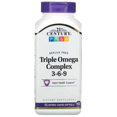 Омега 3-6-9 21st Century Triple Omega Complex 3-6-9, 90 желатинових капсул