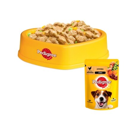 Корм вологий для собак Pedigree з куркою та овочами в соусі, 100 г