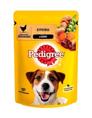 Корм вологий для собак Pedigree з куркою та овочами в соусі, 100 г