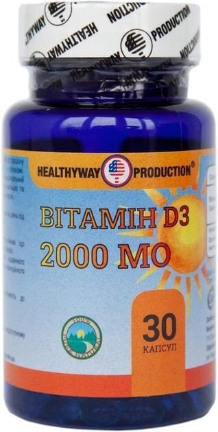 Вітамін D3 2000 МО Healthyway Production капсули №30 у флак.