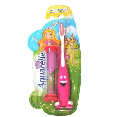 Зубна щітка Aquarelle Kids кольорова з пісочним годинником