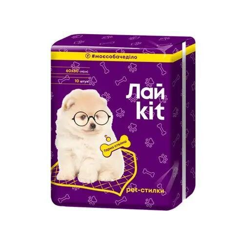 Пелюшки для тварин Лайkit гігієнічні 60 х 60 см, 10 штук
