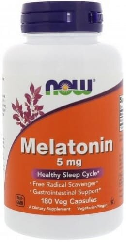 Мелатонін NOW Melatonin 5 мг вег. капсули №180