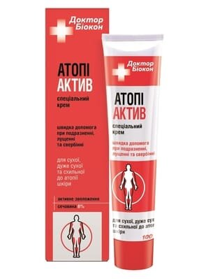 Крем Доктор Біокон Атопі Актив спеціальний для сухої, дуже сухої і схильної до атопії шкіри, 100 мл