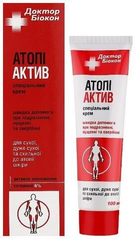Крем Доктор Біокон Атопі Актив спеціальний для сухої, дуже сухої і схильної до атопії шкіри, 100 мл