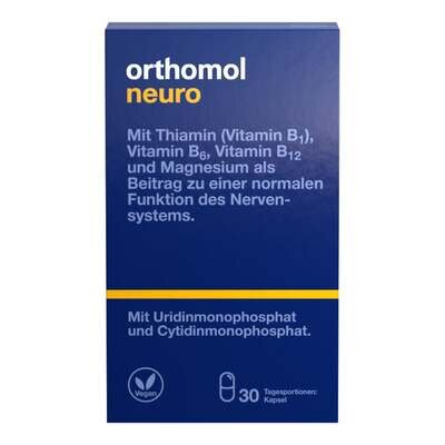 Ортомол Neuro капсули для нормального функціонування нервової системи, курс 30 днів
