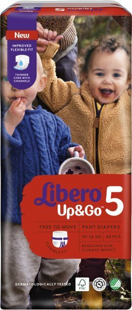 Підгузки-трусики Libero Up&Go розмір 5, 10-14 кг, 40 шт