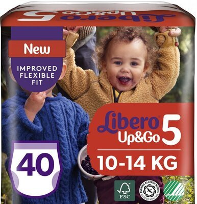 Підгузки-трусики Libero Up&Go розмір 5, 10-14 кг, 40 шт