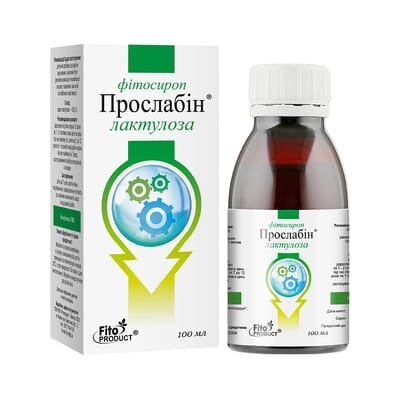Прослабін-лактулоза фітосироп по 100 мл у флак.