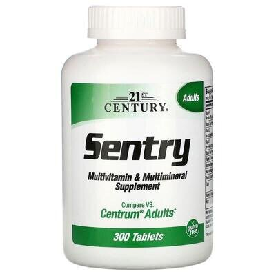 Мультивітаміни та мінерали для дорослих 21st Century Sentry Multivitamin Multimineral, 300 таблеток