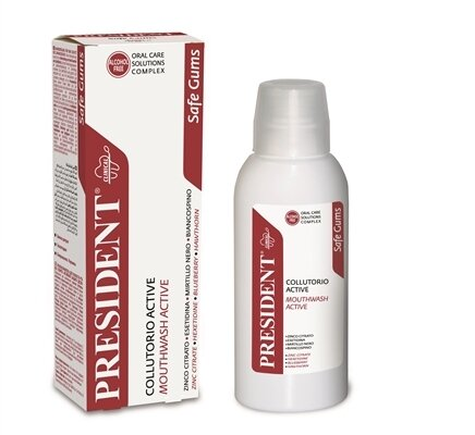 Ополіскувач для порожнини рота President Clinical Safe Gums Active, 250 мл