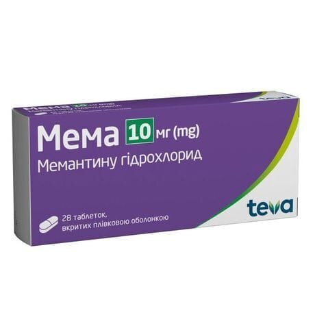 Мема таблетки, в/плів. обол. по 10 мг №28 (14х2)