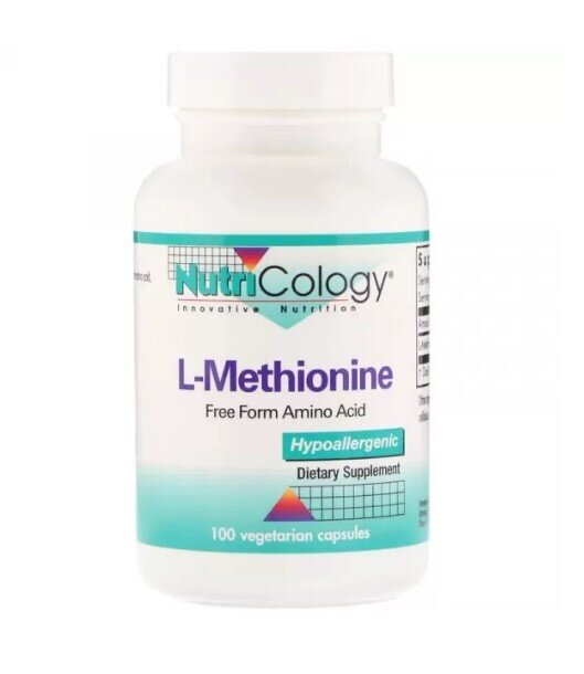 L-метіонін Nutricology L-Methionine, 100 рослинних капсул