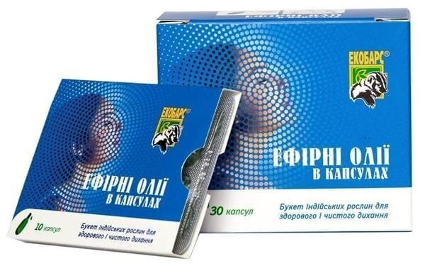 Олії Ефірні Екобарс капсули по 280 мг №30