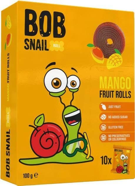 Цукерки Bob Snail Roll натуральні манго, 100 г