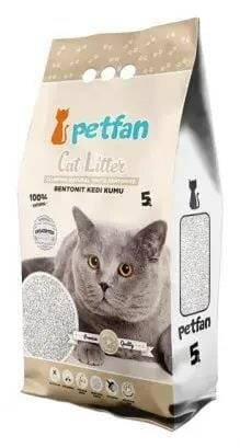 Наповнювач для котячого туалету Petfan Natural бентонітовий без запаху, 5 л