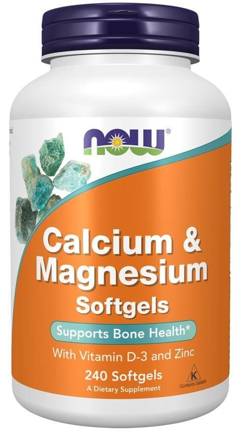 Кальцій та магній NOW Calcium & Magnesium м'які капсули №240