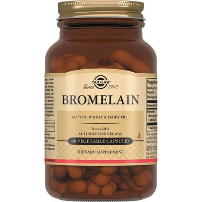 Бромелайн Solgar Bromelain вег. капсули №60
