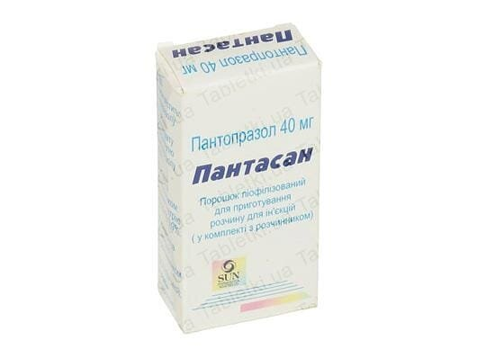 Пантасан порошок ліоф. д/приг. р-ну д/ін. по 40 мг №1 у флак.