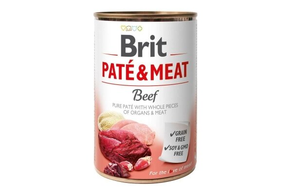 Корм влажный для собак Brit Pate & Meat с яловичиною, 400 г