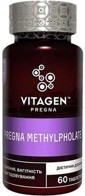 Вітаджен №27 PREGNA METHYLFOLATE таблетки №60 у флак.