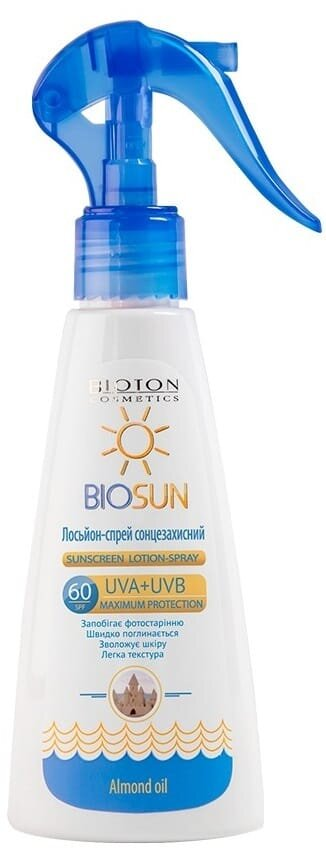 Лосьйон-спрей сонцезахисний Bioton Cosmetics BioSun SPF 60, 150 мл