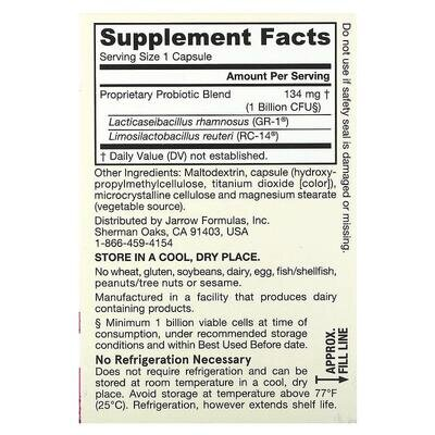 Пробіотики для жінок Jarrow Formulas Women's Fem Dophilus 1 млрд КУО, 30 рослинних капсул