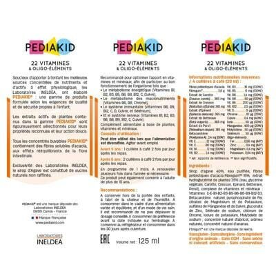 Педіакід PEDIAKID 22 Vitamines & Oligo-Elements сироп для здорового фізичного розвитку: 22 вітаміни і оліго- елемента, 125 мл
