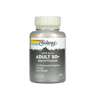 Мультивітаміни для дорослих 50+ Solaray Once Daily Adult 50+, 90 веганських капсул