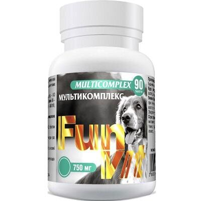 Вітаміни для собак FunVit MULTICOMPLEX, 90 штук
