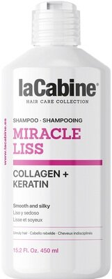 Шампунь La Cabine Miracle Liss з колагеном та кератином для неслухняного волосся, 450 мл
