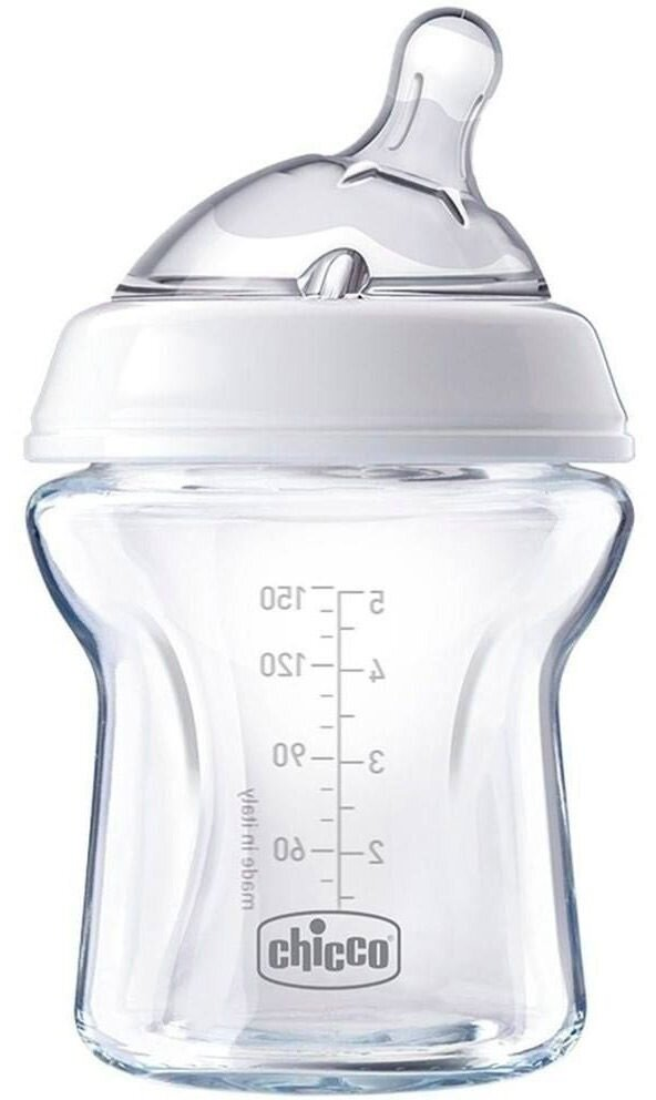 Пляшечка скляна Chicco для годування з 0 місяців (71170.04), 150 мл