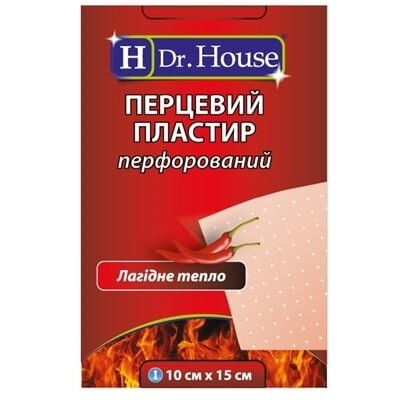 Пластир медичний Dr. House перцевий перфорований 10 см х 15 см, 1 штука