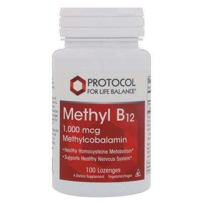 Метил В12 Protocol for Life Balance Methyl B12 1000 мкг, 100 пастилок