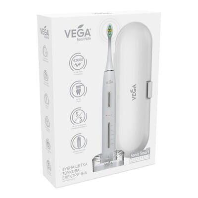 Електрична зубна щітка Vega VT-800B Sonic Smart Vega Pro звукова, біла