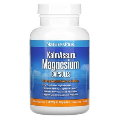Магній Nature's Plus KalmAssure Magnesium 400 мг, 90 капсул