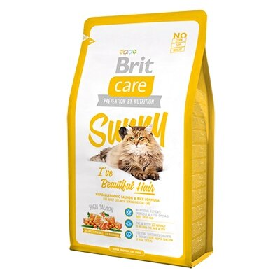 Корм сухий гіпоалергенний для довгошерстих кішок Brit Care Sunny I have Beautiful Hair, 2 кг