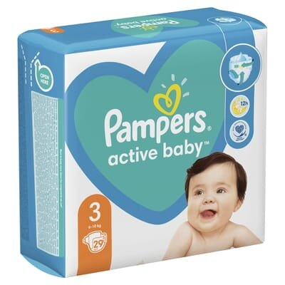 Підгузки дитячі Pampers Active Baby розмір 3, 6-10 кг, 29 шт