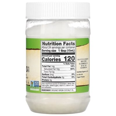 Кокосова олія NOW Real Food Virgin Coconut Oil, 355 мл