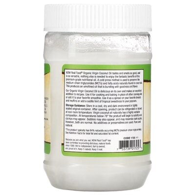 Кокосова олія NOW Real Food Virgin Coconut Oil, 355 мл