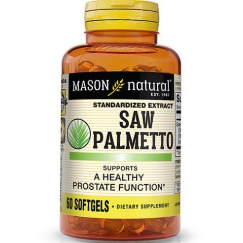 Со Пальметто екстракт Mason Natural Standardized Extract Saw Palmetto 160, 60 гелевих капсул